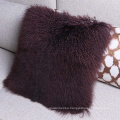 16*16" 17*17" 18*18" 21*21" 24*24" one side two sides Dyed colors Mongolian Lamb Fur Cushion mongolian lamb fur pillow